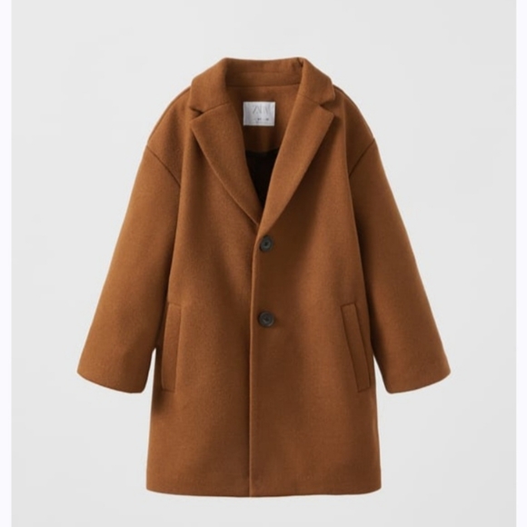Zara Kids cloth Coat. Mid-Camel - Picture 6 of 6
